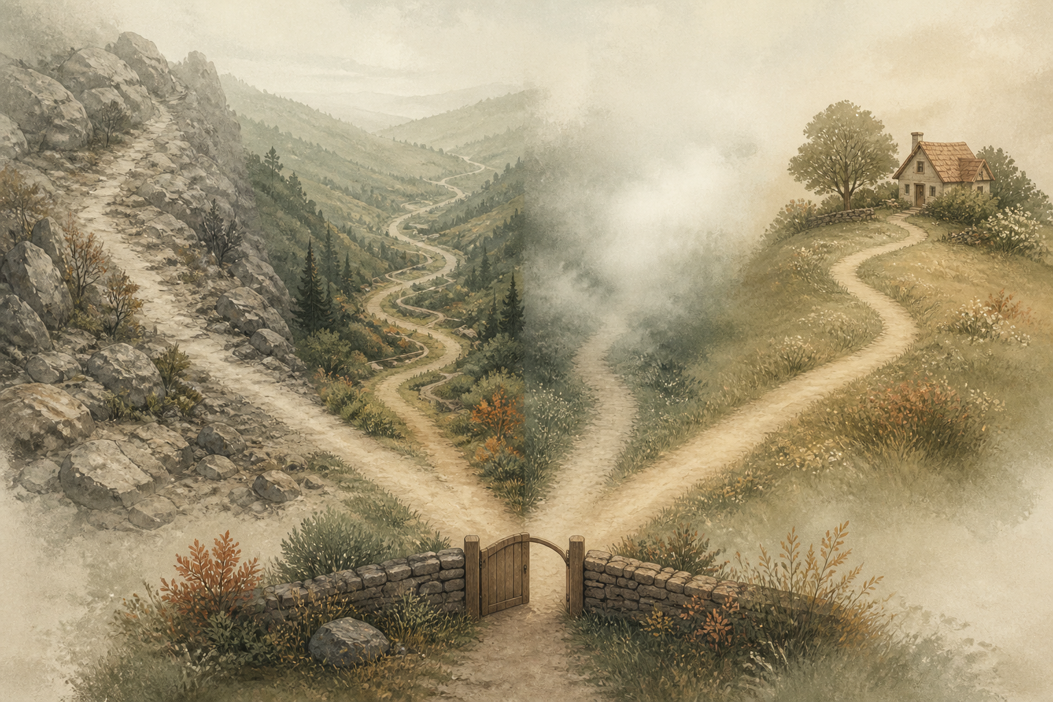 Fight flight freeze fawn: four garden paths diverging from a single gate