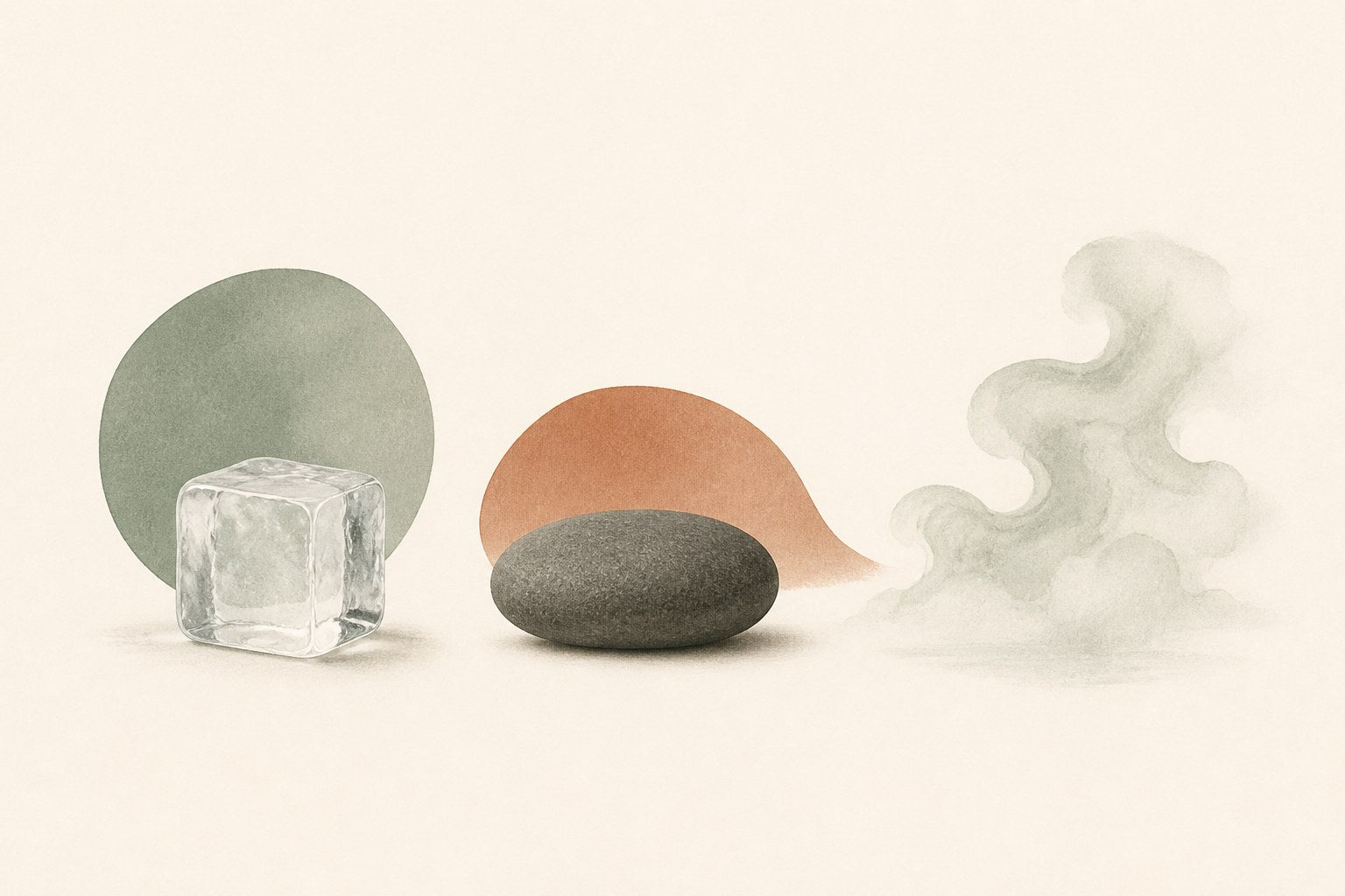 Freeze, shutdown or dissociation: ice, stone and mist