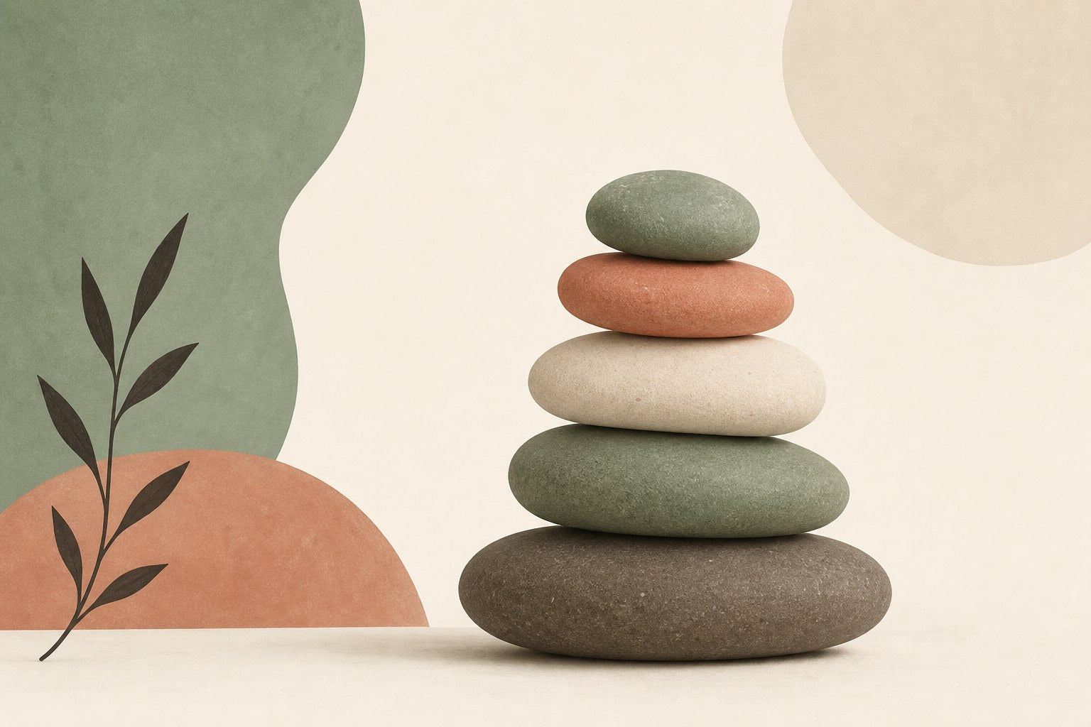 Nervous system regulation guide: balanced river stones