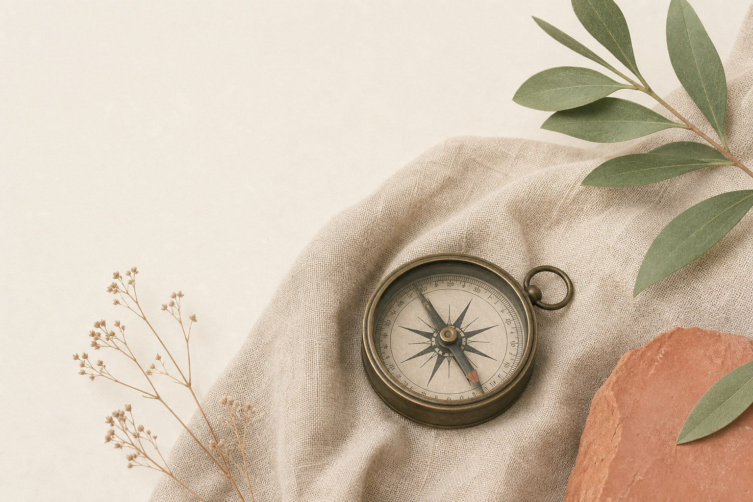 Signs of a dysregulated nervous system: compass on linen