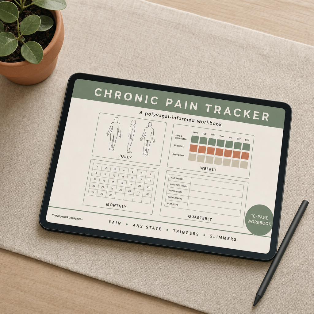 Chronic Pain & Nervous System Tracker โ 10-Page Polyvagal Workbook (PDF)