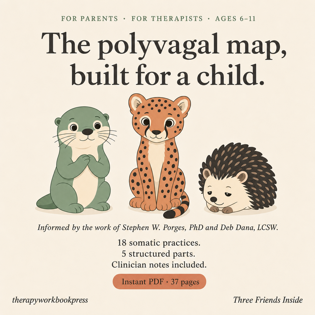 Three Friends Inside — A Polyvagal Workbook for Kids (Ages 6–11) | Nervous System Regulation for Meltdowns, Shutdown & Big Feelings
