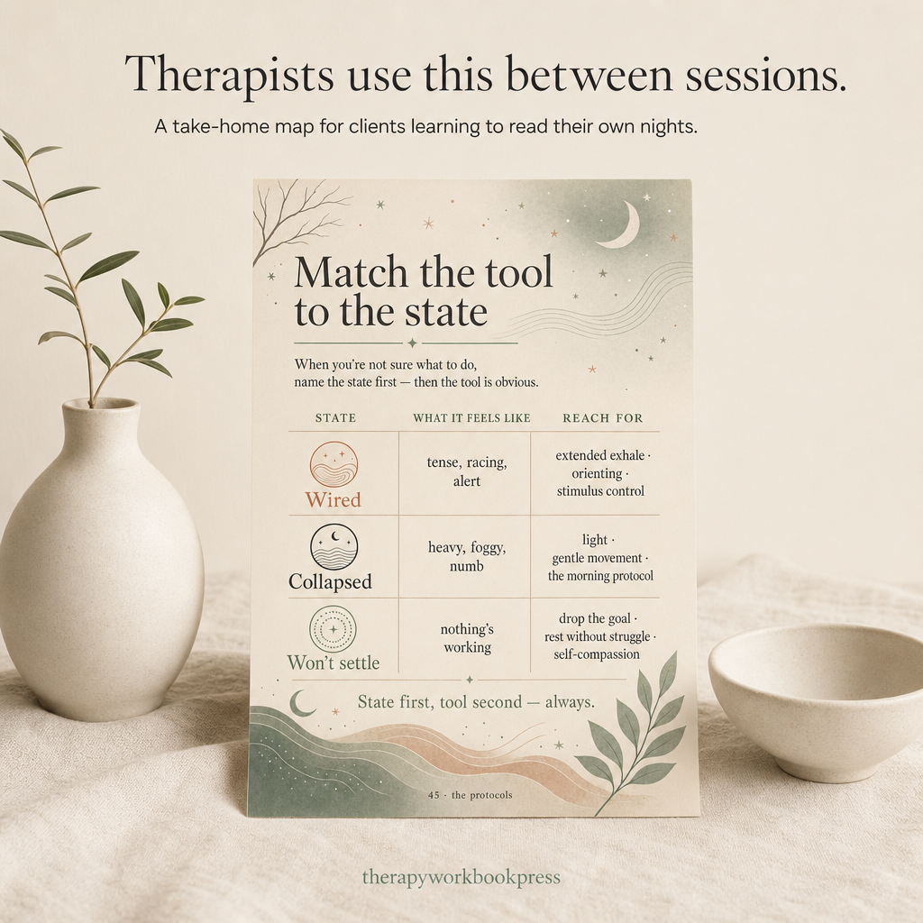 Sleep & Shutdown Workbook: 52-Page Nervous System Plan for Insomnia, 3am Waking & Non-Restorative Sleep (PDF)