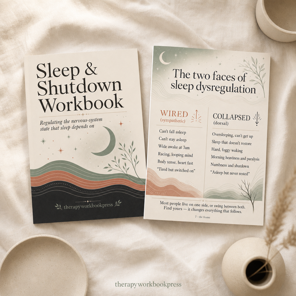 Sleep & Shutdown Workbook: 52-Page Nervous System Plan for Insomnia, 3am Waking & Non-Restorative Sleep (PDF)