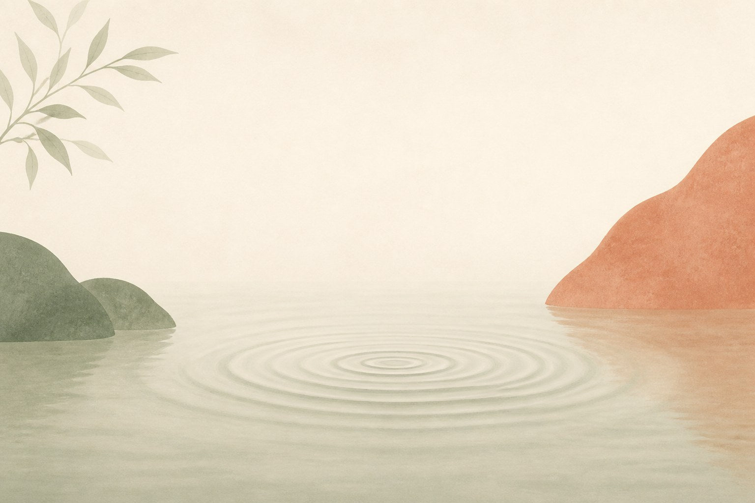 How to calm down fast: single ripple on still pond