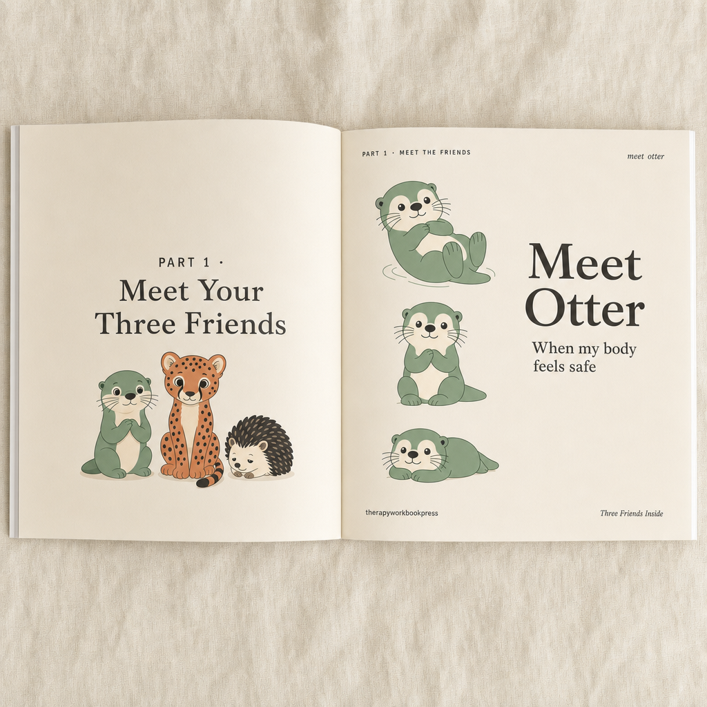 Three Friends Inside — A Polyvagal Workbook for Kids (Ages 6–11) | Nervous System Regulation for Meltdowns, Shutdown & Big Feelings