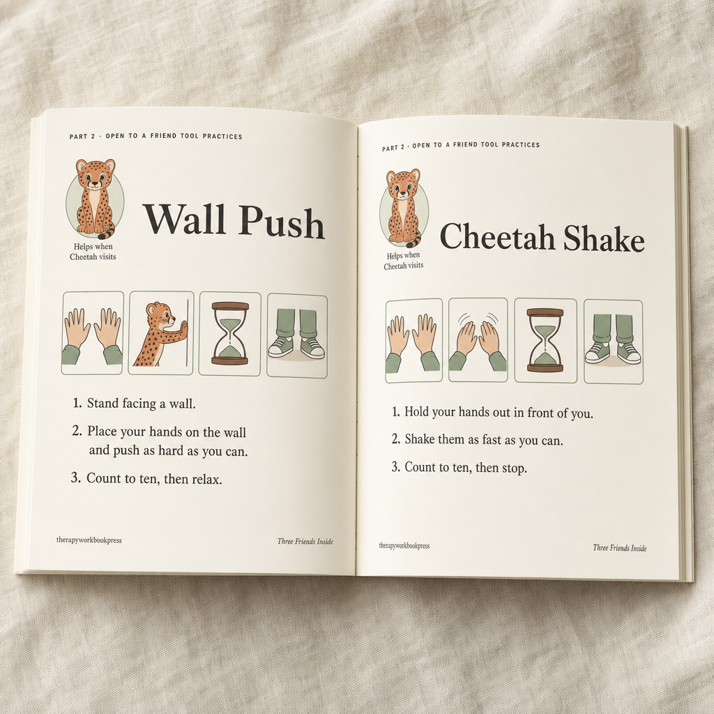 Three Friends Inside — A Polyvagal Workbook for Kids (Ages 6–11) | Nervous System Regulation for Meltdowns, Shutdown & Big Feelings