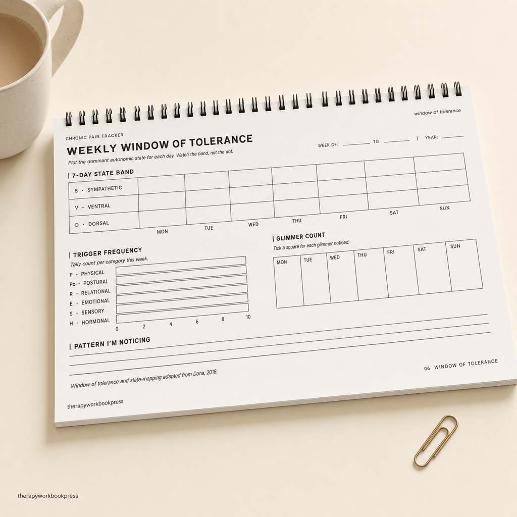 Chronic Pain & Nervous System Tracker — 10-Page Polyvagal Workbook (PDF)