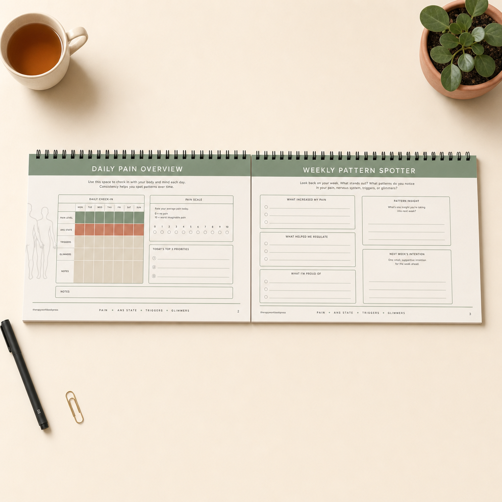 Chronic Pain & Nervous System Tracker — 10-Page Polyvagal Workbook (PDF)