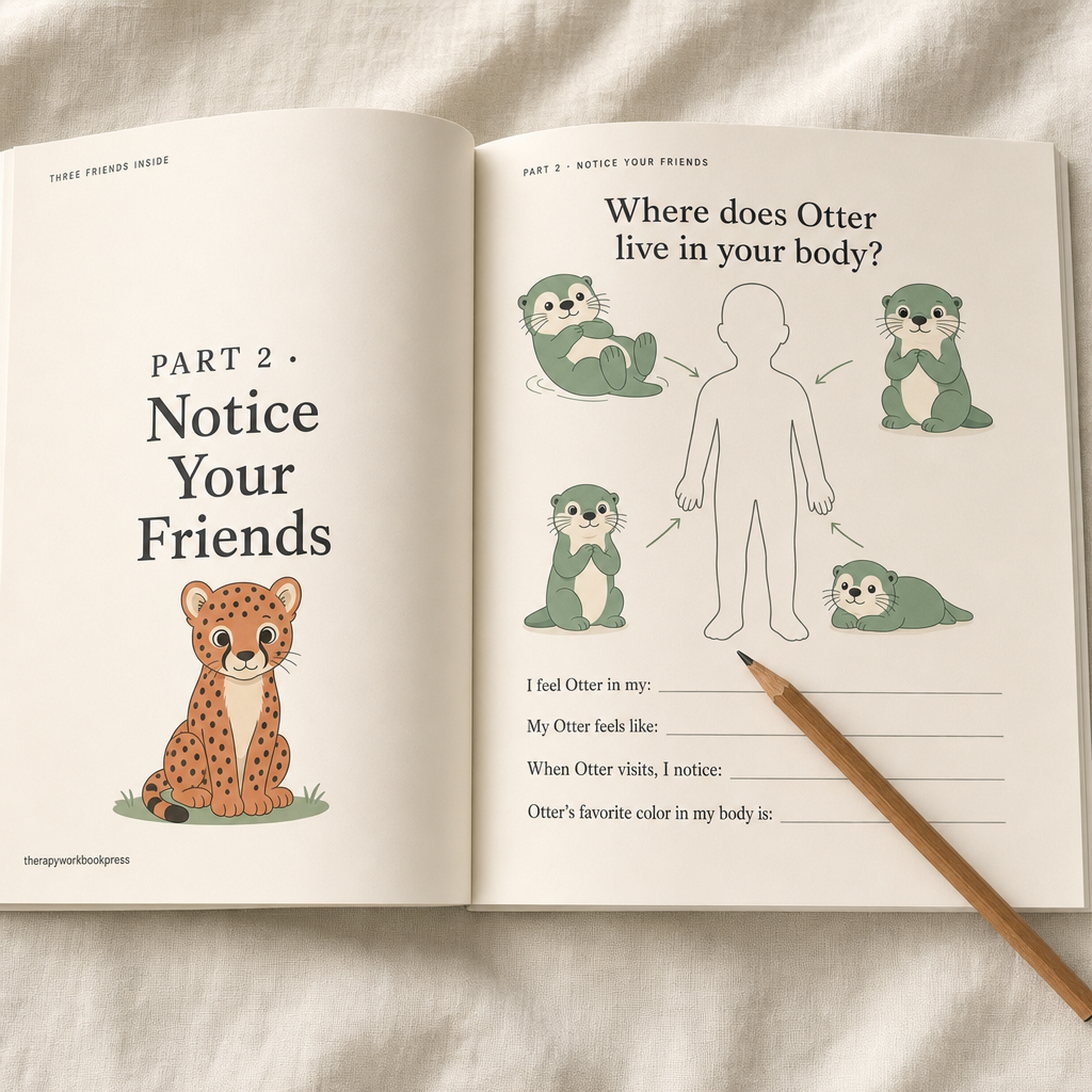 Three Friends Inside — A Polyvagal Workbook for Kids (Ages 6–11) | Nervous System Regulation for Meltdowns, Shutdown & Big Feelings