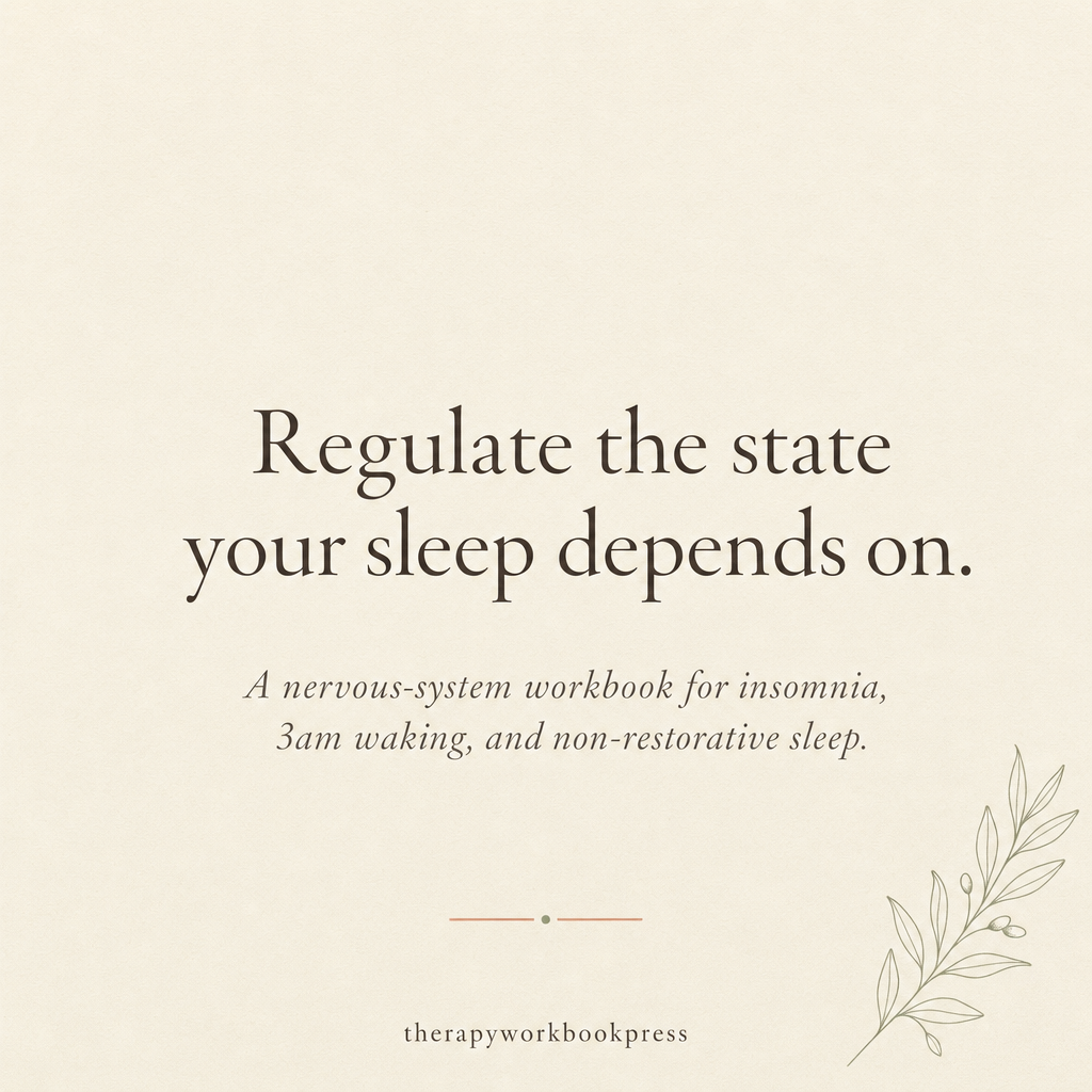Sleep & Shutdown Workbook: 52-Page Nervous System Plan for Insomnia, 3am Waking & Non-Restorative Sleep (PDF)