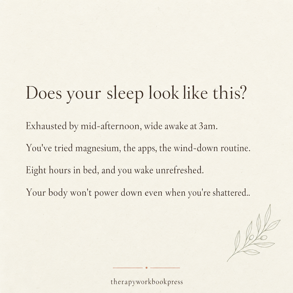 Sleep & Shutdown Workbook: 52-Page Nervous System Plan for Insomnia, 3am Waking & Non-Restorative Sleep (PDF)