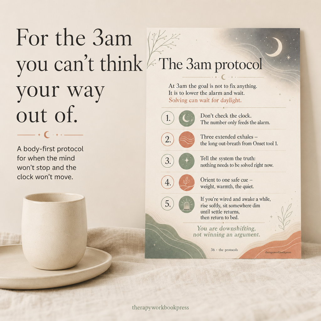 Sleep & Shutdown Workbook: 52-Page Nervous System Plan for Insomnia, 3am Waking & Non-Restorative Sleep (PDF)