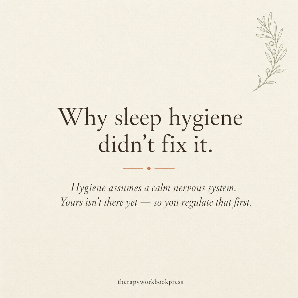 Sleep & Shutdown Workbook: 52-Page Nervous System Plan for Insomnia, 3am Waking & Non-Restorative Sleep (PDF)