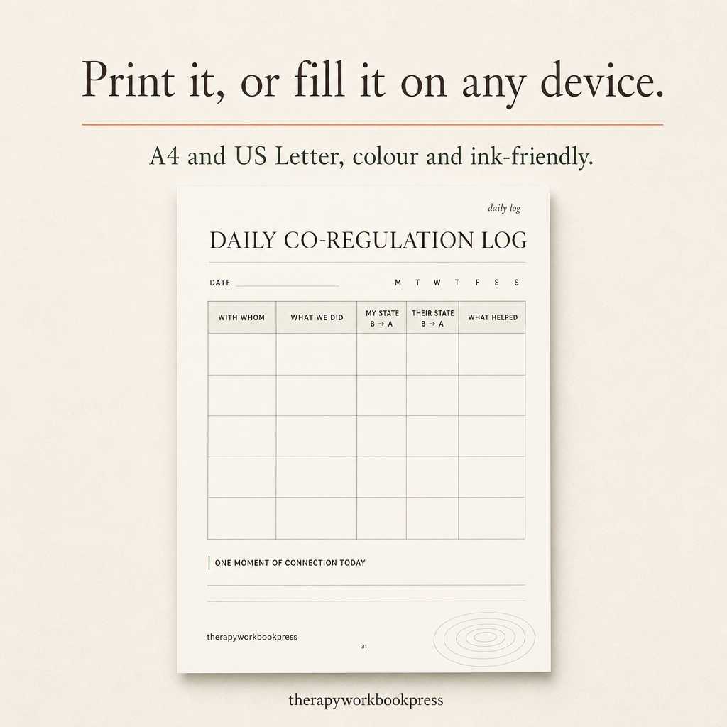 The Co-Regulation Workbook: A Nervous-System Guide to Safe Connection