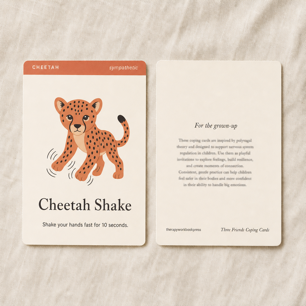 Three Friends Coping Cards — A Polyvagal-Informed Regulation Deck for Children (32 Cards)