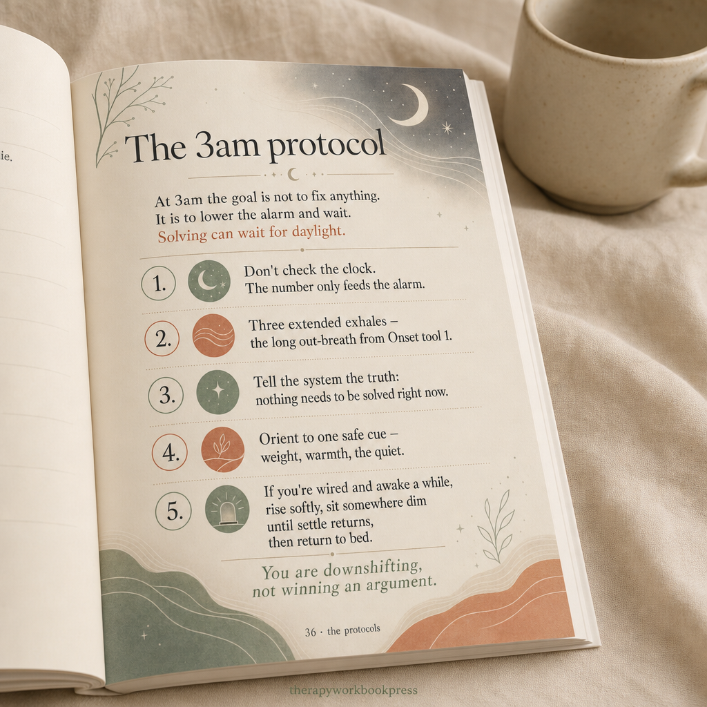 Sleep & Shutdown Workbook: 52-Page Nervous System Plan for Insomnia, 3am Waking & Non-Restorative Sleep (PDF)