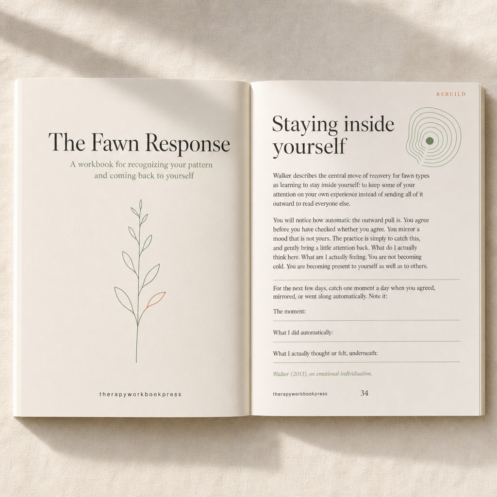 The Fawn Response Workbook: A Somatic Guide to Stop People-Pleasing, Set Boundaries & Reclaim Your Sense of Self (46 Pages)